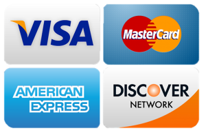 accepted card payments: VISA, Mastercard, AMEX, Discover